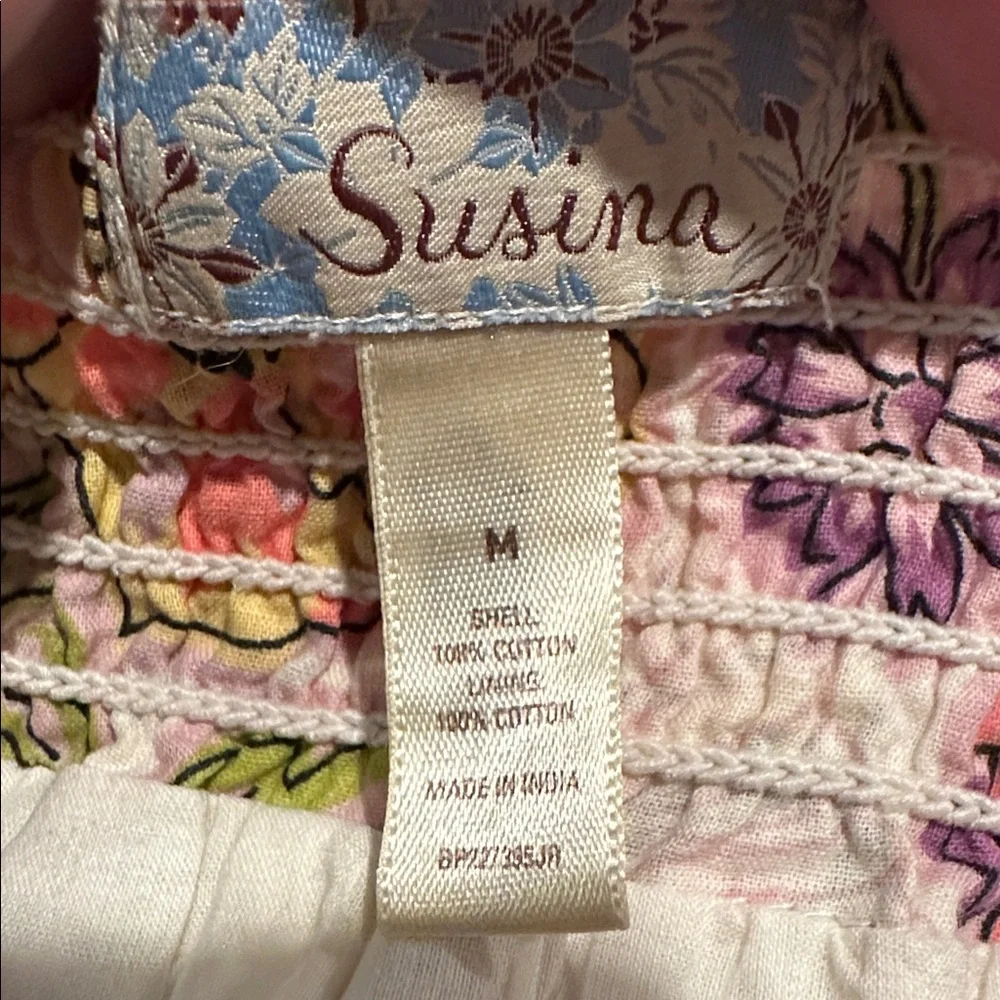 Susina Floral Ruffle Mini Skirt Women Sz M - Picture 3 of 5